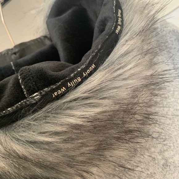 Wooly Bully Wear Vail Gray Black Trim Velvet Fleece Lined Jacket Size Small BNWT - Picture 7 of 11